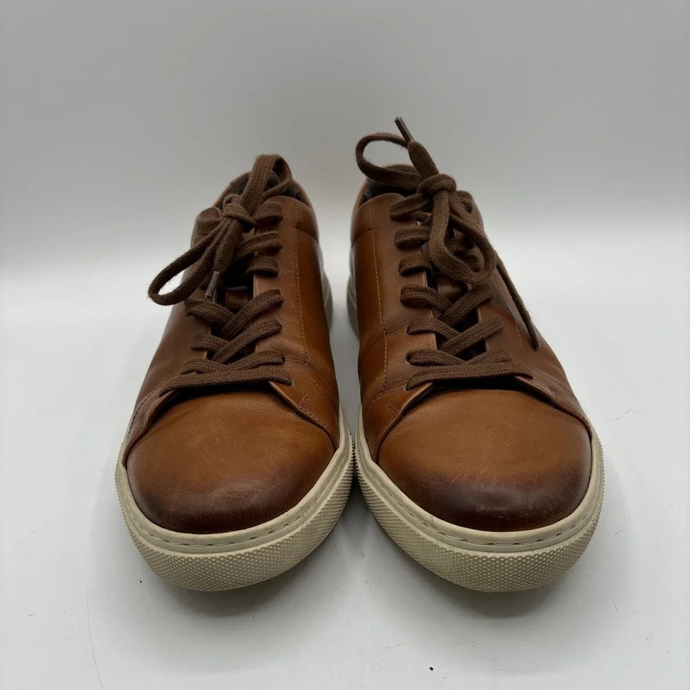Allen Edmonds Canal Court Sneakers Men's‎ Size 8 D Lace Up Brown Leather Casual